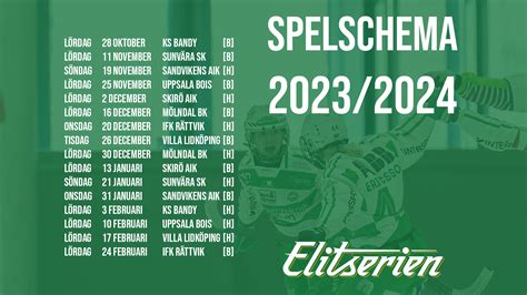Bandy: Eliteserien 2023/2024 tabeller .